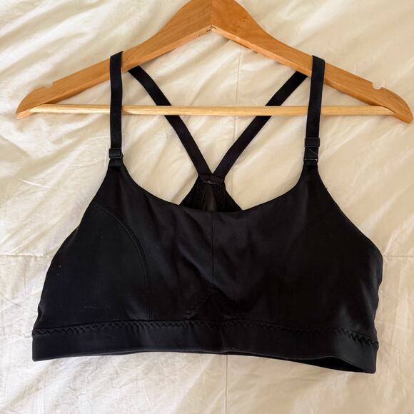 Athleta Other - Athleta Black Strappy Racerback Sports Bra Medium Medium Support